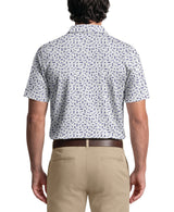 PGA Tour Mens Sketchbook Print Golf Short Sleeve Polo Shirt