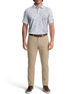 PGA Tour Mens Sketchbook Print Golf Short Sleeve Polo Shirt
