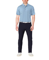 PGA Tour Mens Solid Mesh Golf Short Sleeve Polo Shirt