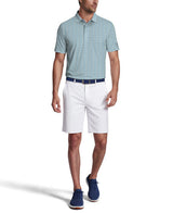 PGA Tour Mens All Over Energized Geo Print Golf Short Sleeve Polo Shirt