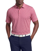 PGA Tour Mens Confetti Geo Print Golf Short Sleeve Polo Shirt