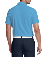 PGA Tour Mens Textured Cooling Golf Short Sleeve Polo Shirt