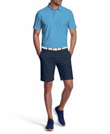 PGA Tour Mens Textured Cooling Golf Short Sleeve Polo Shirt