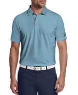 PGA Tour Mens Essential Geo Print Golf Short Sleeve Polo Shirt