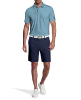 PGA Tour Mens Essential Geo Print Golf Short Sleeve Polo Shirt