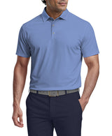 PGA Tour Mens Airflux Solid Mesh Golf Short Sleeve Polo Shirt