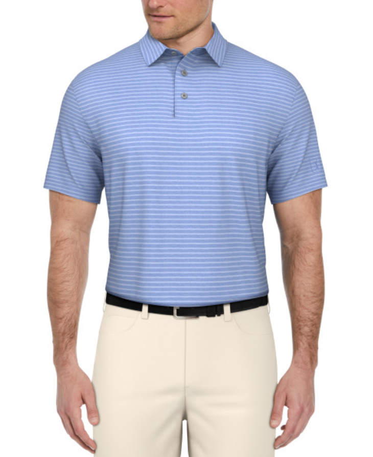 PGA Tour Heather Feeder Stripe Golf Short Sleeve Polo Shirt – ShopCGX PGA Tour Heather Feeder Stripe Golf Short Sleeve Polo Shirt – ShopCGX