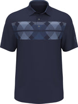 PGA Tour Mens Pro Series Argyle Print Short Sleeve Polo Shirt