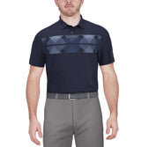 PGA Tour Mens Pro Series Argyle Print Short Sleeve Polo Shirt