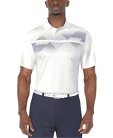 PGA Tour Mens Solarized Chest Print Golf Short Sleeve Polo Shirt
