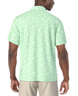 PGA Tour Mens Brush Stroke Geo Print Golf Short Sleeve Polo Shirt