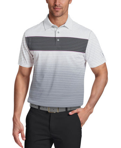PGA Tour Mens Ombre Linear Short Sleeve Polo Shirt