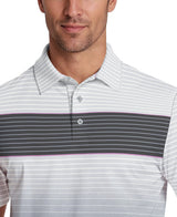 PGA Tour Mens Ombre Linear Short Sleeve Polo Shirt