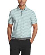 PGA Tour Mens Printed Short Sleeve Polo Shirt