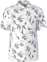 PGA Tour Mens Energized Floral Print Golf Short Sleeve Polo Shirt