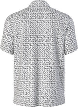 PGA Tour Mens Asymmetrical Novelty Print Golf Short Sleeve Polo Shirt