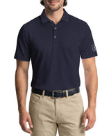 PGA Tour Mens Essential Geo Print Golf Short Sleeve Polo Shirt