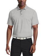 PGA Tour Mens Flag Geo Short Sleeve Golf Polo Shirt
