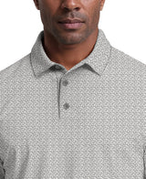 PGA Tour Mens Flag Geo Short Sleeve Golf Polo Shirt