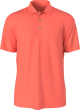 PGA Tour Mens Airflux Solid Mesh Golf Short Sleeve Polo Shirt