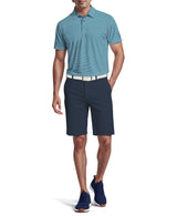 PGA Tour Mens Feeder Stripe Print Golf Short Sleeve Polo Shirt