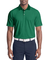 PGA Tour Mens Airflux Solid Mesh Golf Short Sleeve Polo Shirt