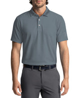PGA Tour Mens Airflux Solid Mesh Golf Short Sleeve Polo Shirt
