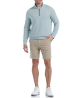 PGA Tour Mens Banded Feeder Stripe Golf 1/4 Zip Long Sleeve Shirt