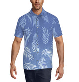PGA Tour Mens Ombre Botanical Print Short Sleeve Button Down Shirt