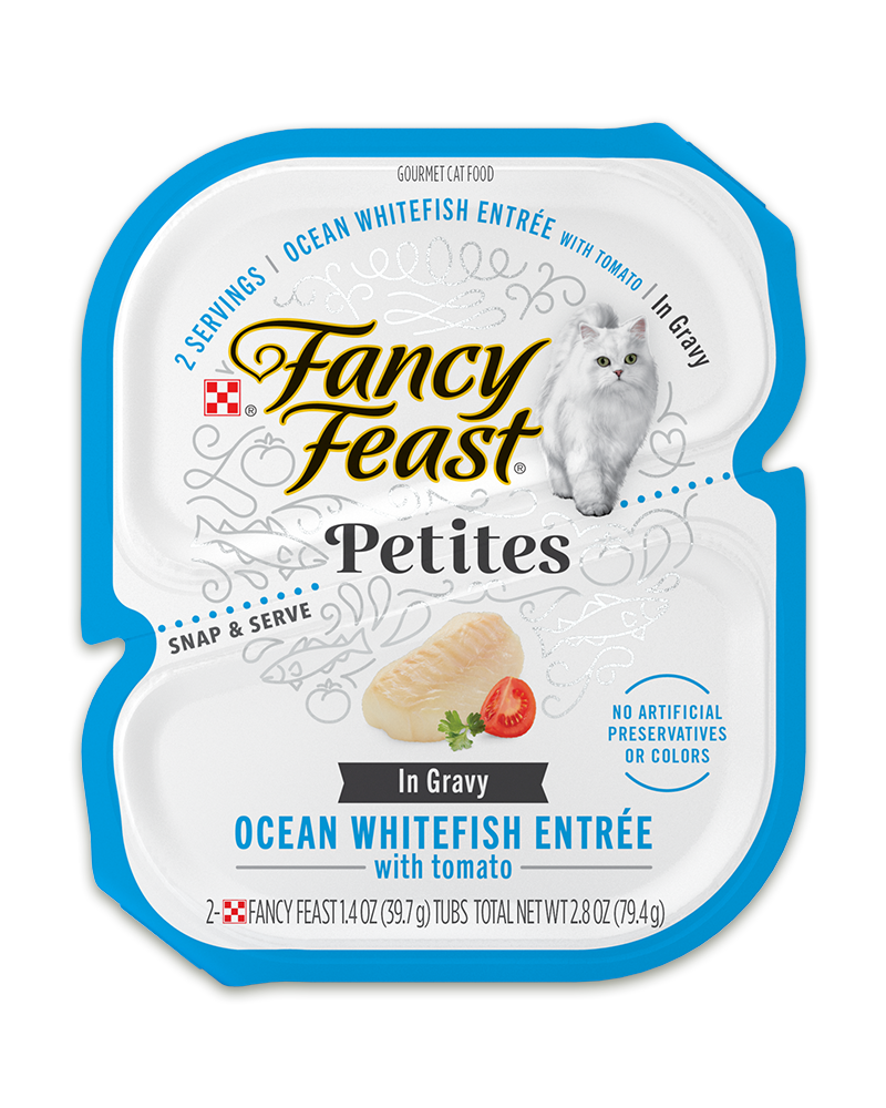 Purina Fancy Feast Petites Ocean Whitefish Entrée With Tomato In Gravy Wet Cat Food - 2.8 oz.