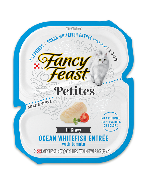 Purina Fancy Feast Petites Ocean Whitefish Entrée With Tomato In Gravy Wet Cat Food - 2.8 oz.