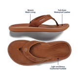 OluKai Mens Pili Waterproof Leather Sandals