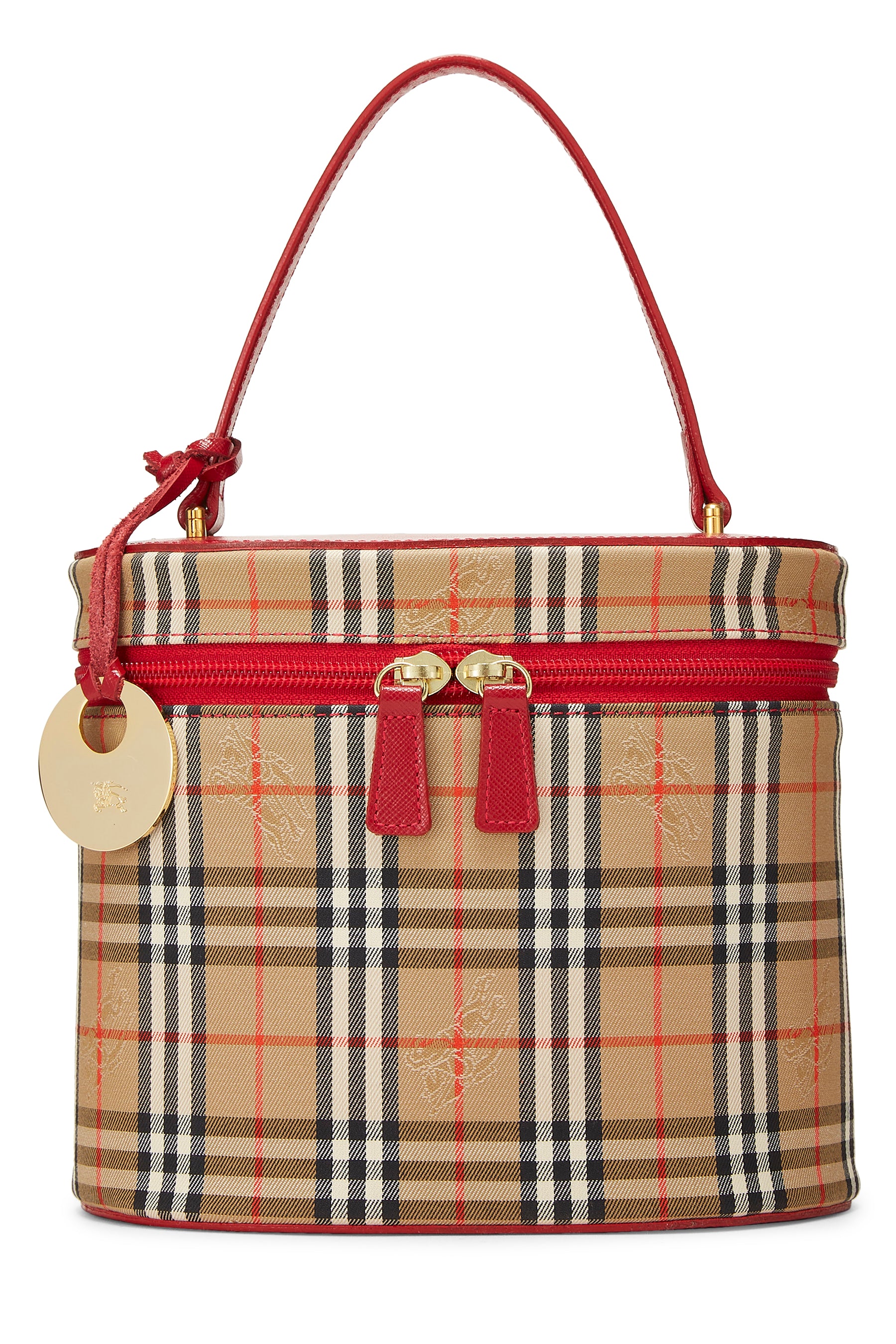 Burberry Haymarket Check Round Vanity Handbag