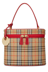 Burberry Haymarket Check Round Vanity Handbag