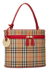 Burberry Haymarket Check Round Vanity Handbag