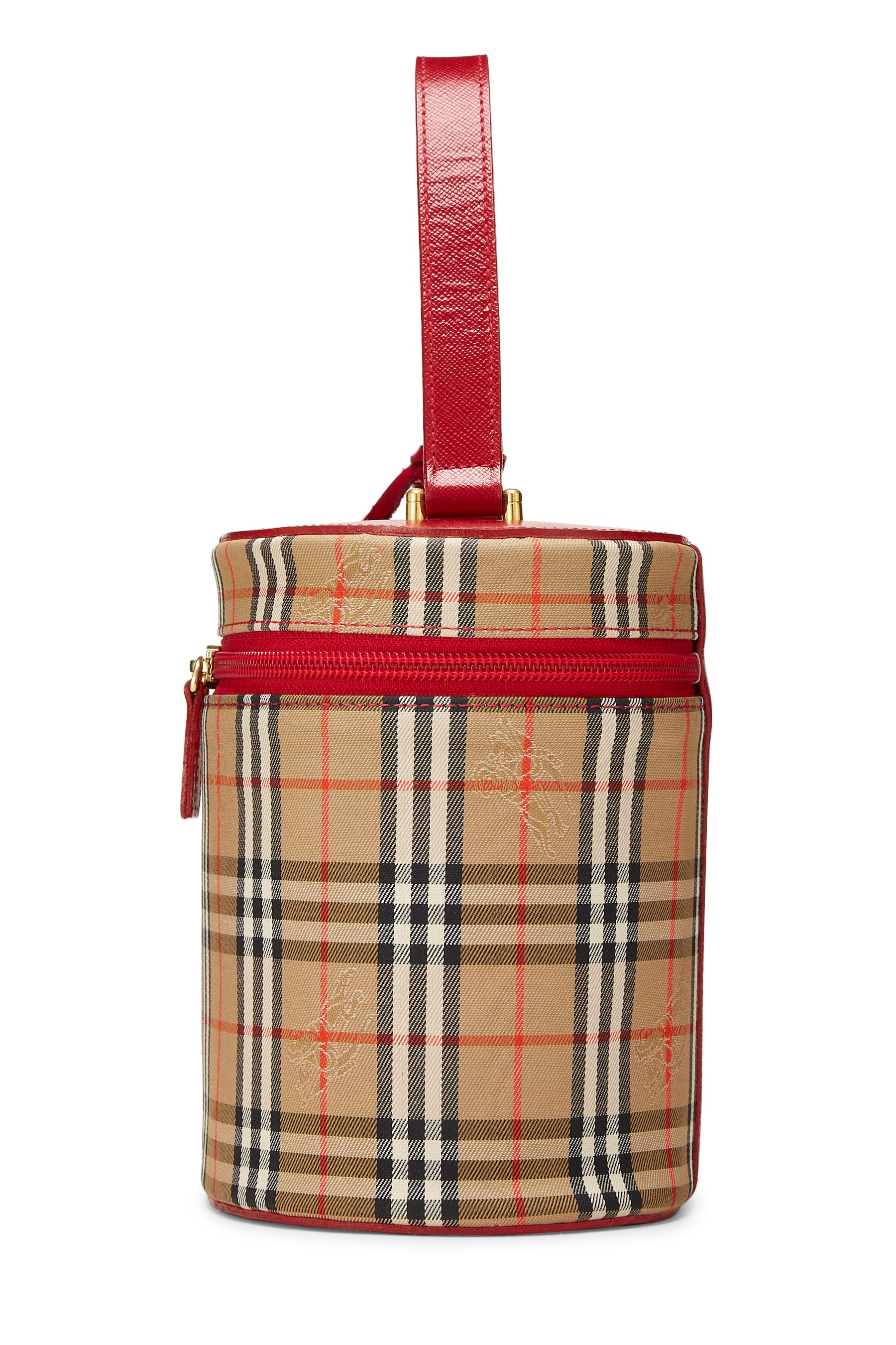 Burberry Haymarket Check Round Vanity Handbag