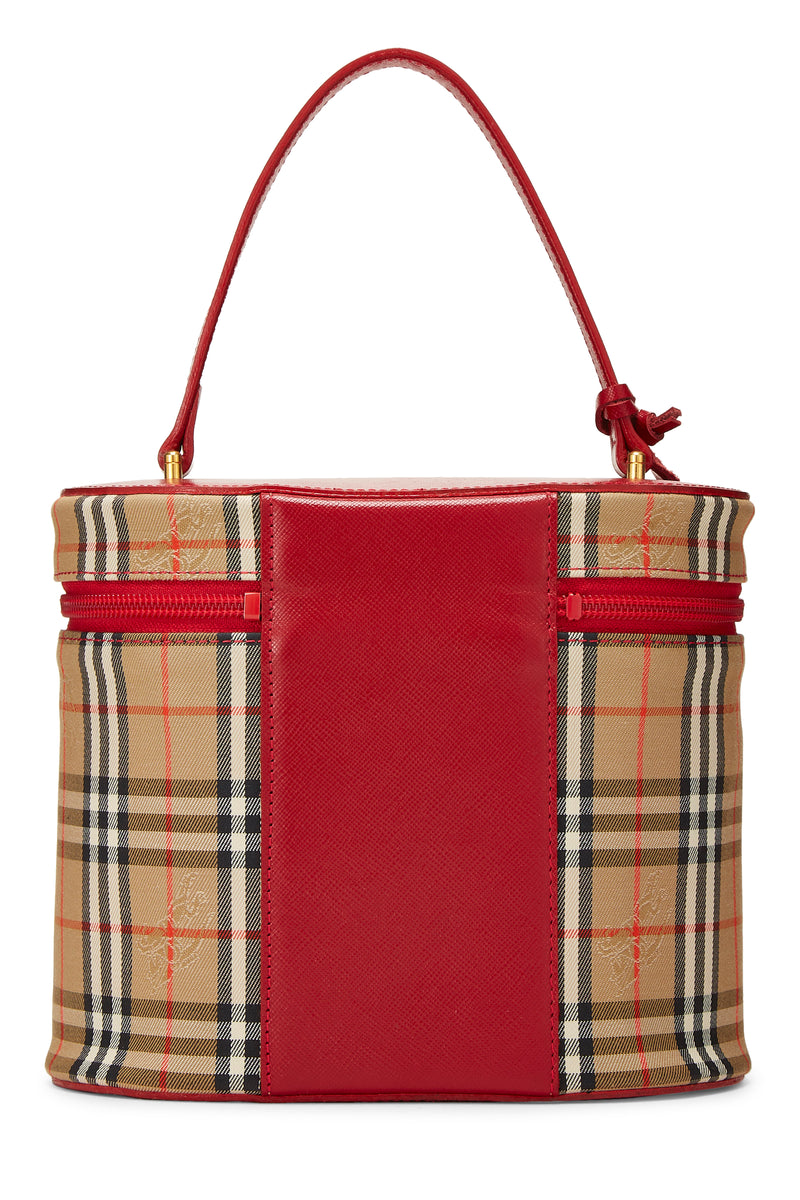 Burberry Haymarket Check Round Vanity Handbag