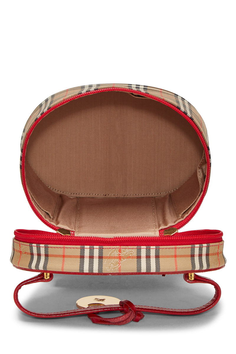 Burberry Haymarket Check Round Vanity Handbag