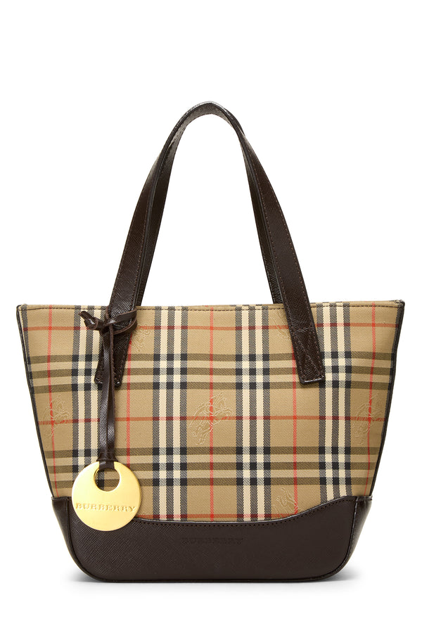 Burberry Haymarket Check Mini Tote Handbag