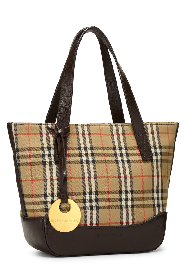 Burberry Haymarket Check Mini Tote Handbag