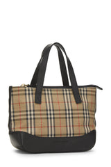 Burberry JP Mini Haymarket Check Tote Handbag