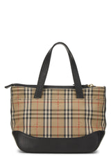 Burberry JP Mini Haymarket Check Tote Handbag