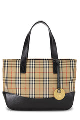 Burberry JP Small Haymarket Check Tote Handbag
