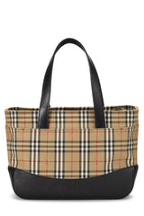 Burberry JP Small Haymarket Check Tote Handbag
