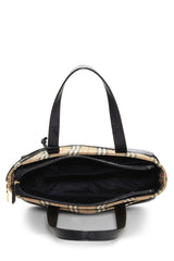 Burberry JP Small Haymarket Check Tote Handbag