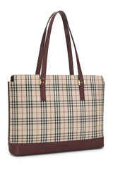 Burberry Jacquard Large Zip Tote Handbag