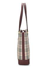 Burberry Jacquard Large Zip Tote Handbag