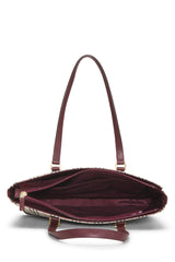 Burberry Jacquard Large Zip Tote Handbag