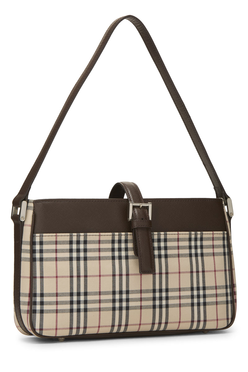 Burberry Jacquard Buckle Shoulder Handbag