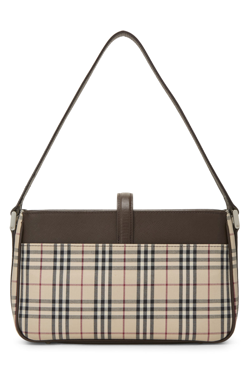 Burberry Jacquard Buckle Shoulder Handbag